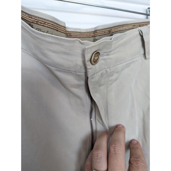 Tommy Bahama Silk Shorts Mens Size 42 Tan Pleated Casual - Picture 5 of 10